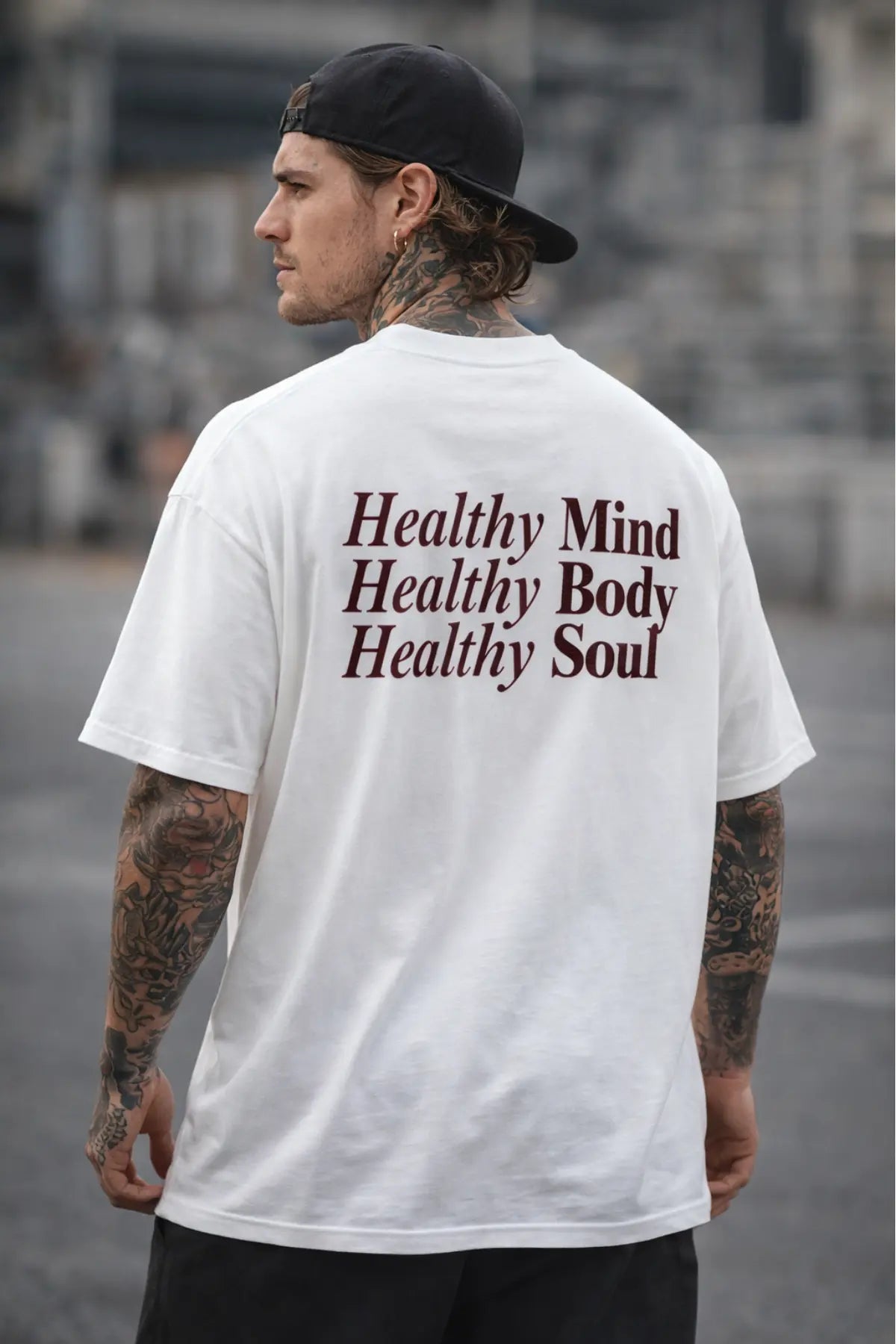 Healthy Mind Healthy Body Healthy Soul Oversized Shirt