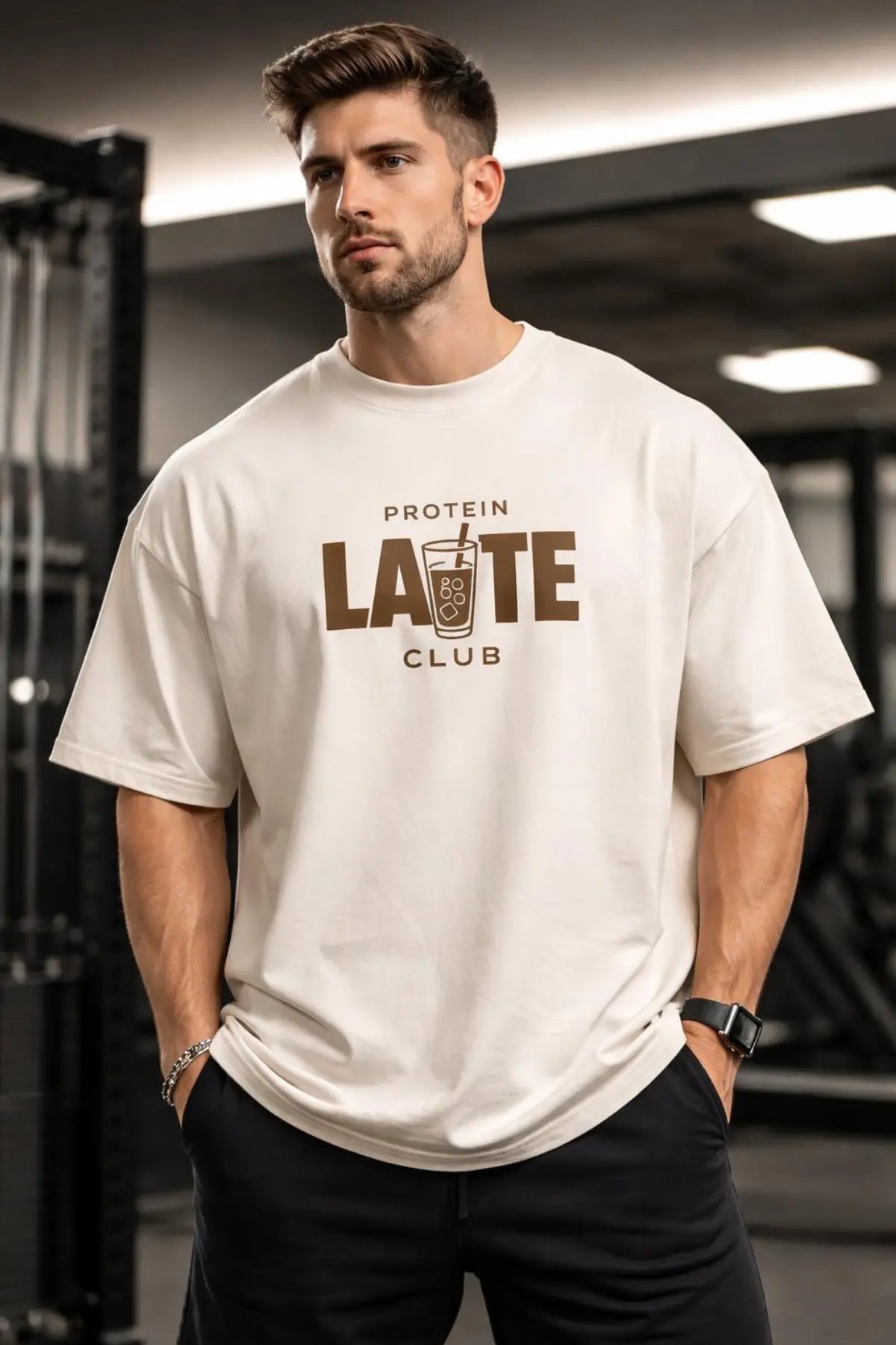 Protein Latte Club Oversized Shirt