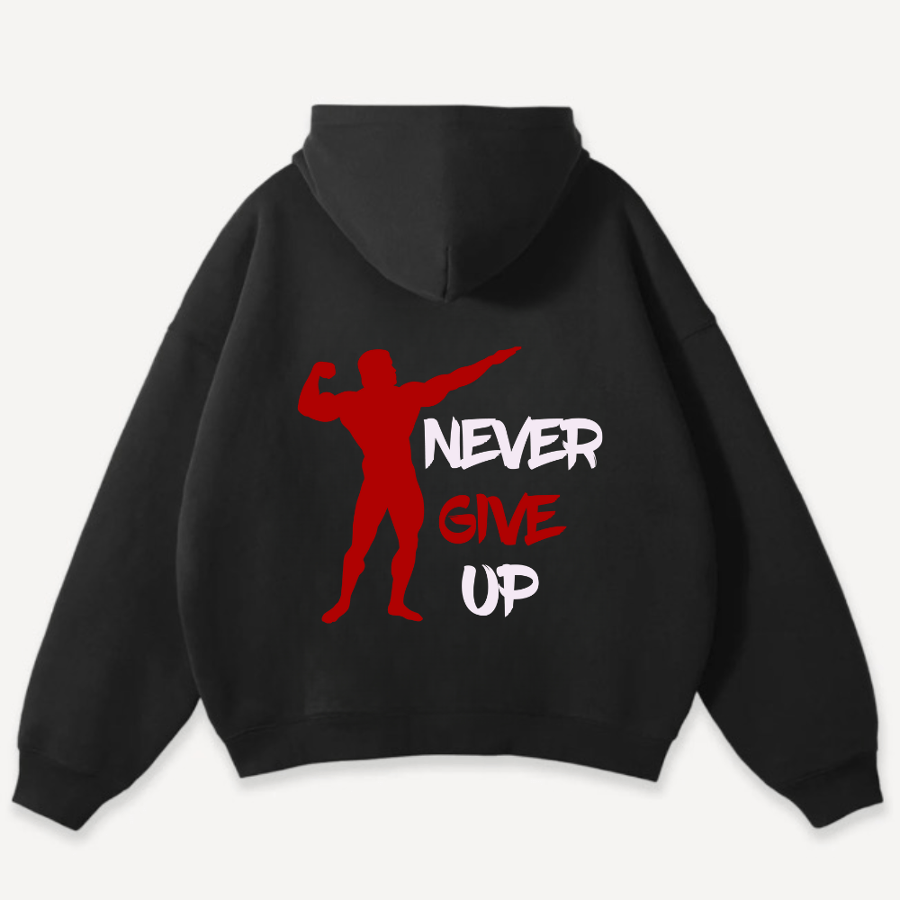 Never Give Up Oversized Hoodie