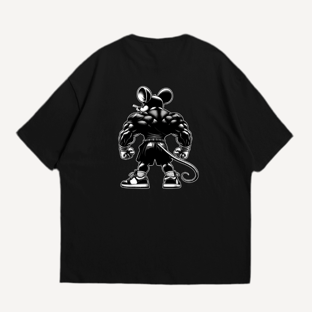 Muskel Maus Oversized Shirt (Backprint)