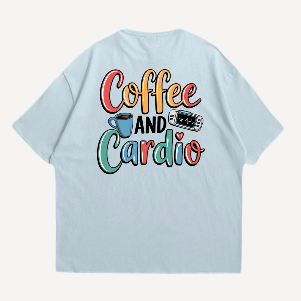 Coffe & Cardio Oversized Shirt (Backprint)