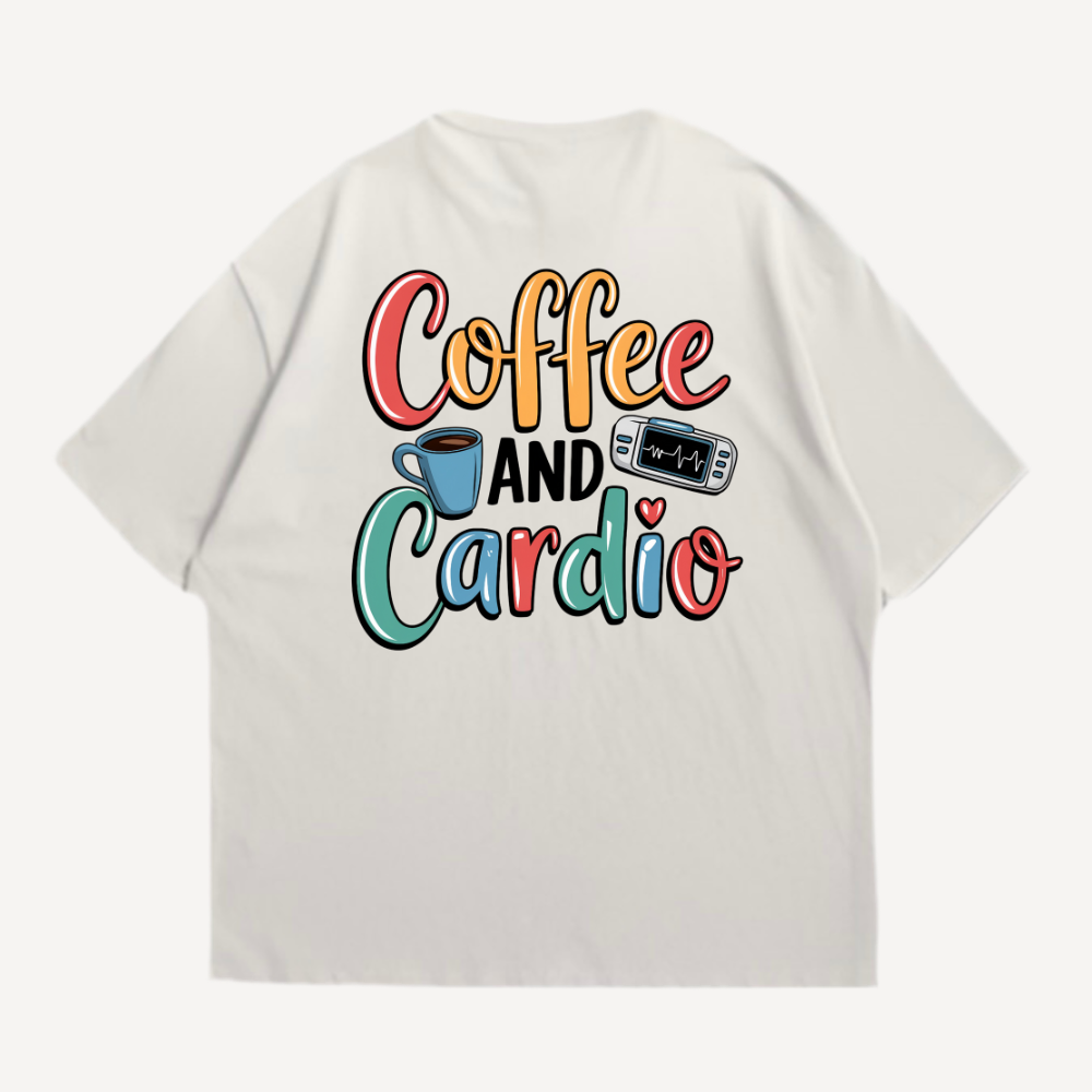 Coffe & Cardio Oversized Shirt (Backprint)