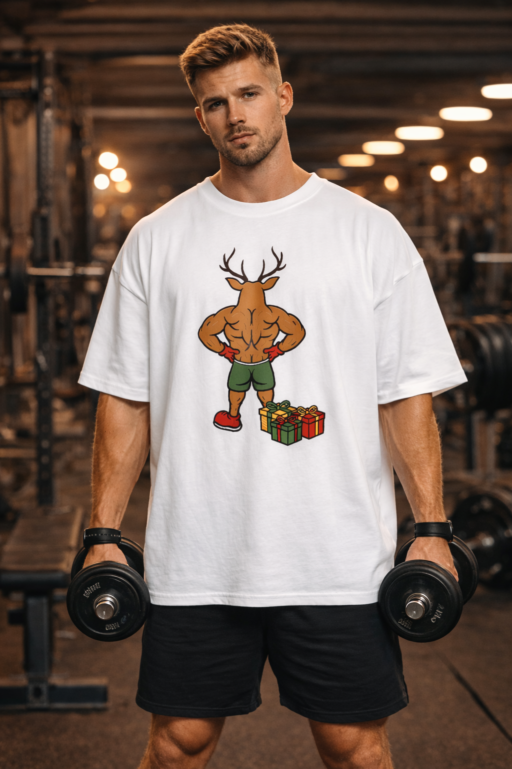 Beastmas Reindeer Oversized Shirt