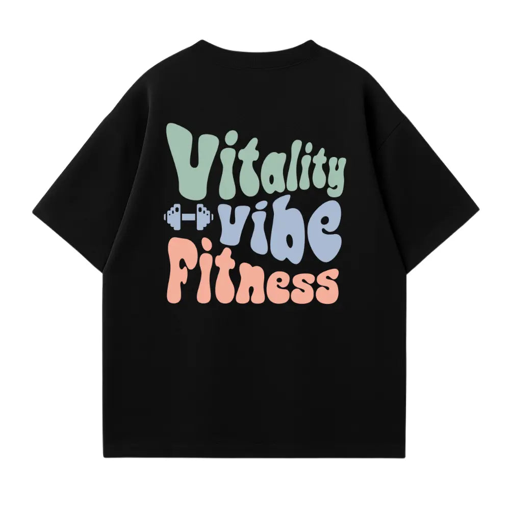 Vitality Vibe Fitnes. Bunt Oversized Shirt
