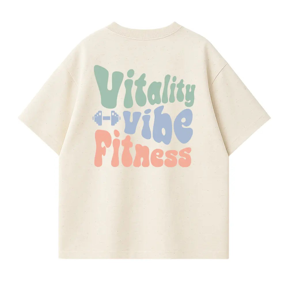 Vitality Vibe Fitnes. Bunt Oversized Shirt