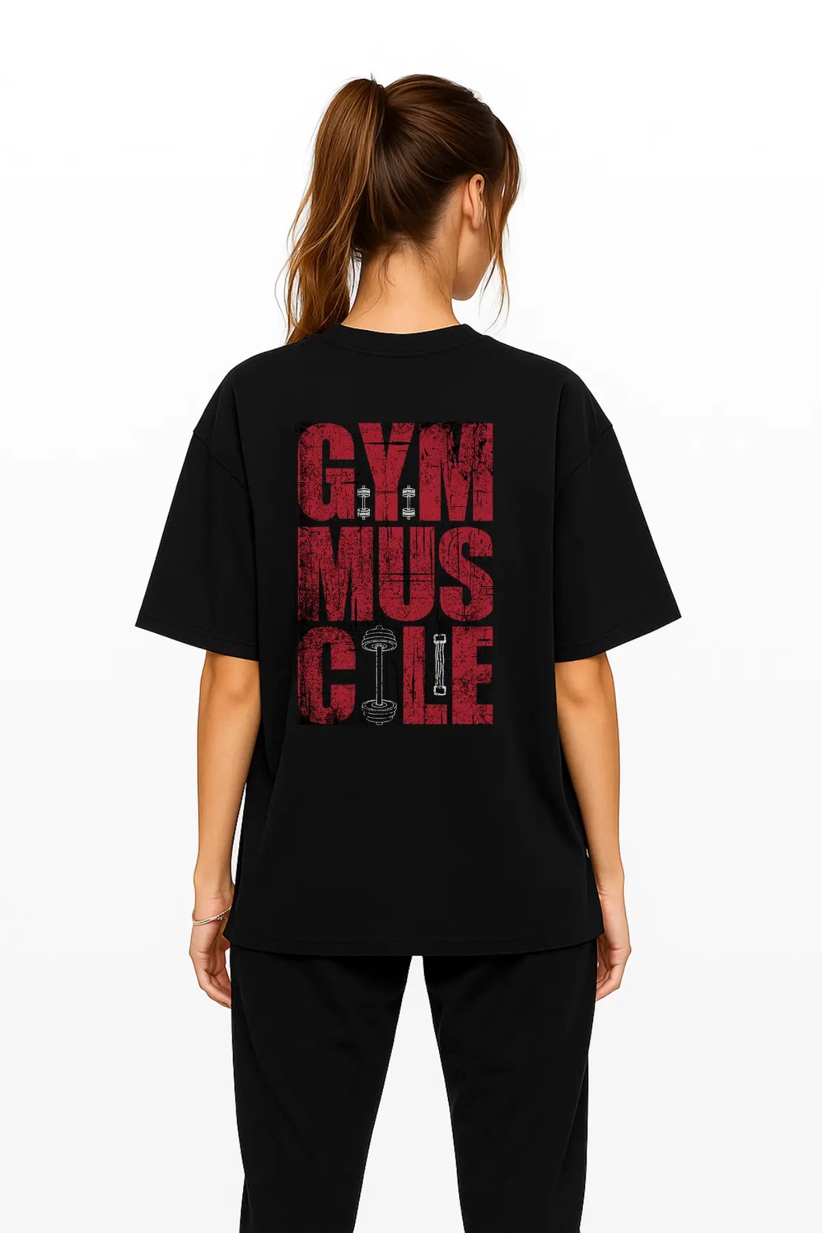 Gym Muscle Oversized Shirt (Backprint)