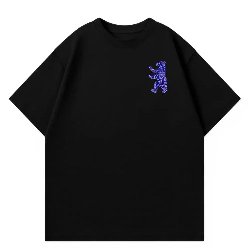 Berliner Fitness Bär Blau Oversized Shirt