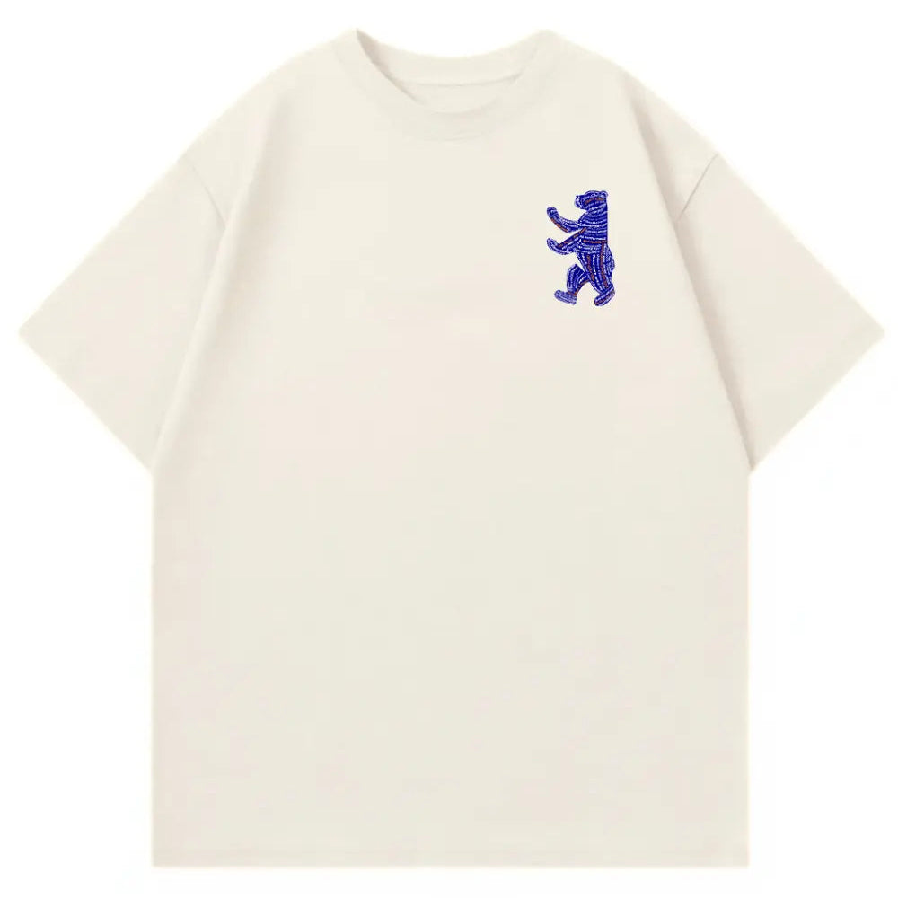 Berliner Fitness Bär Blau Oversized Shirt