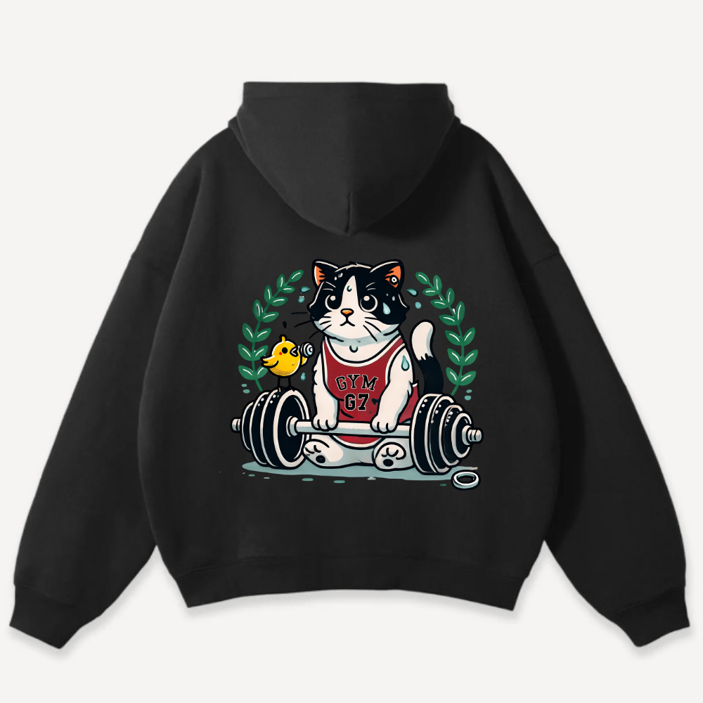 Cat Gym Oversized Hoodie