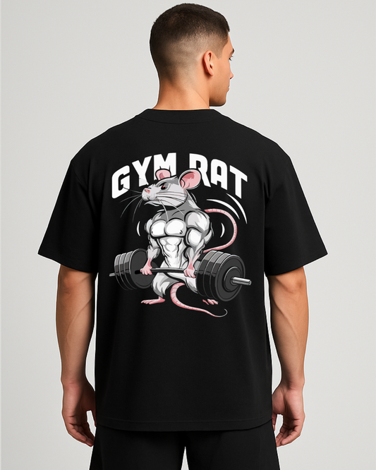 Gym Rat Hantel Oversized Shirt (Backprint)