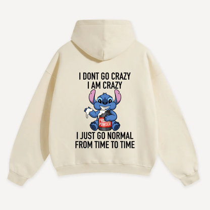 I Dont Go Crazy Oversized Hoodie